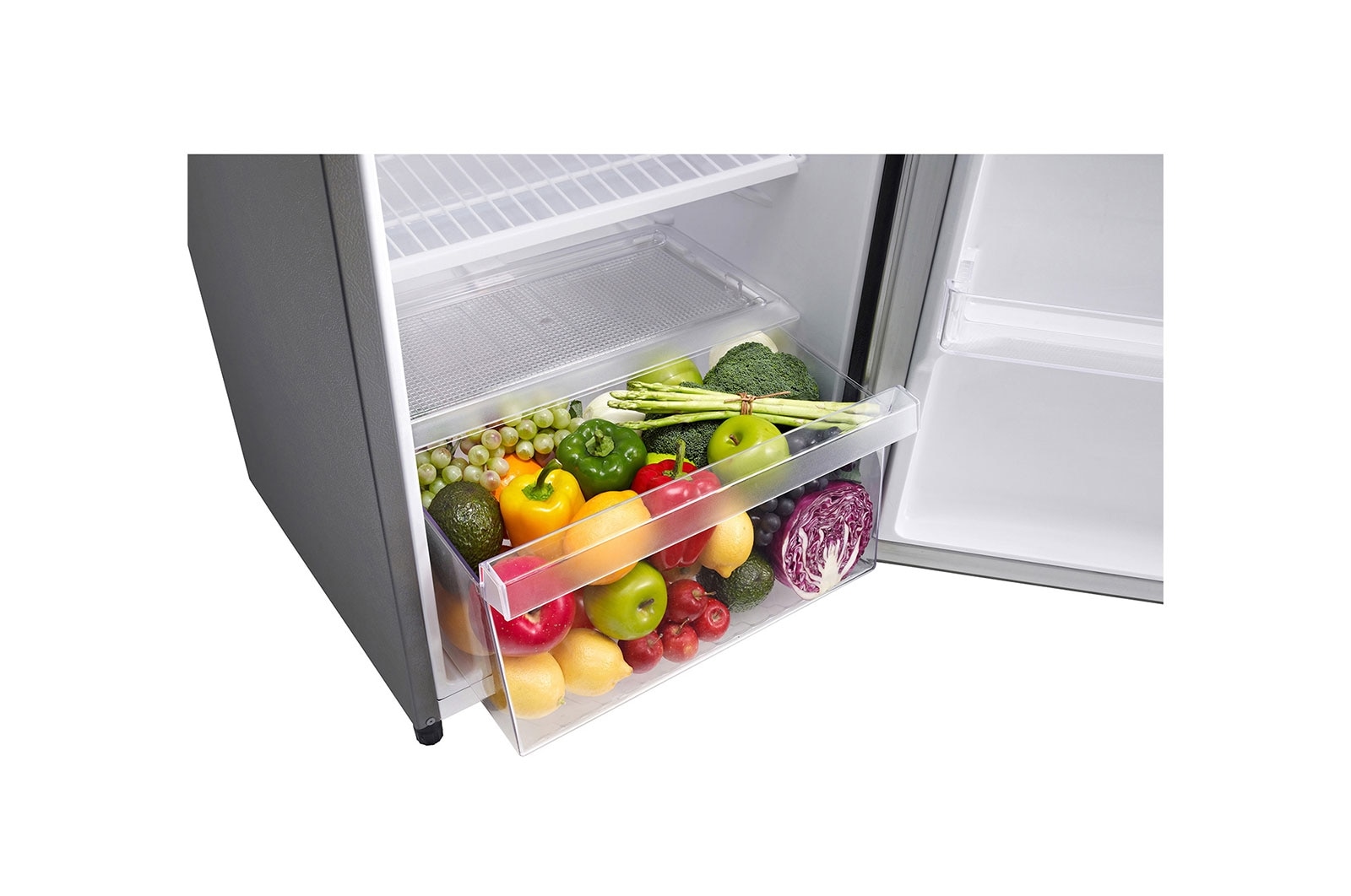 LG 6 Cu. Ft. 1-Door Refrigerator with Smart Inverter Compressor in Platinum Silver, GR-C201SLZB