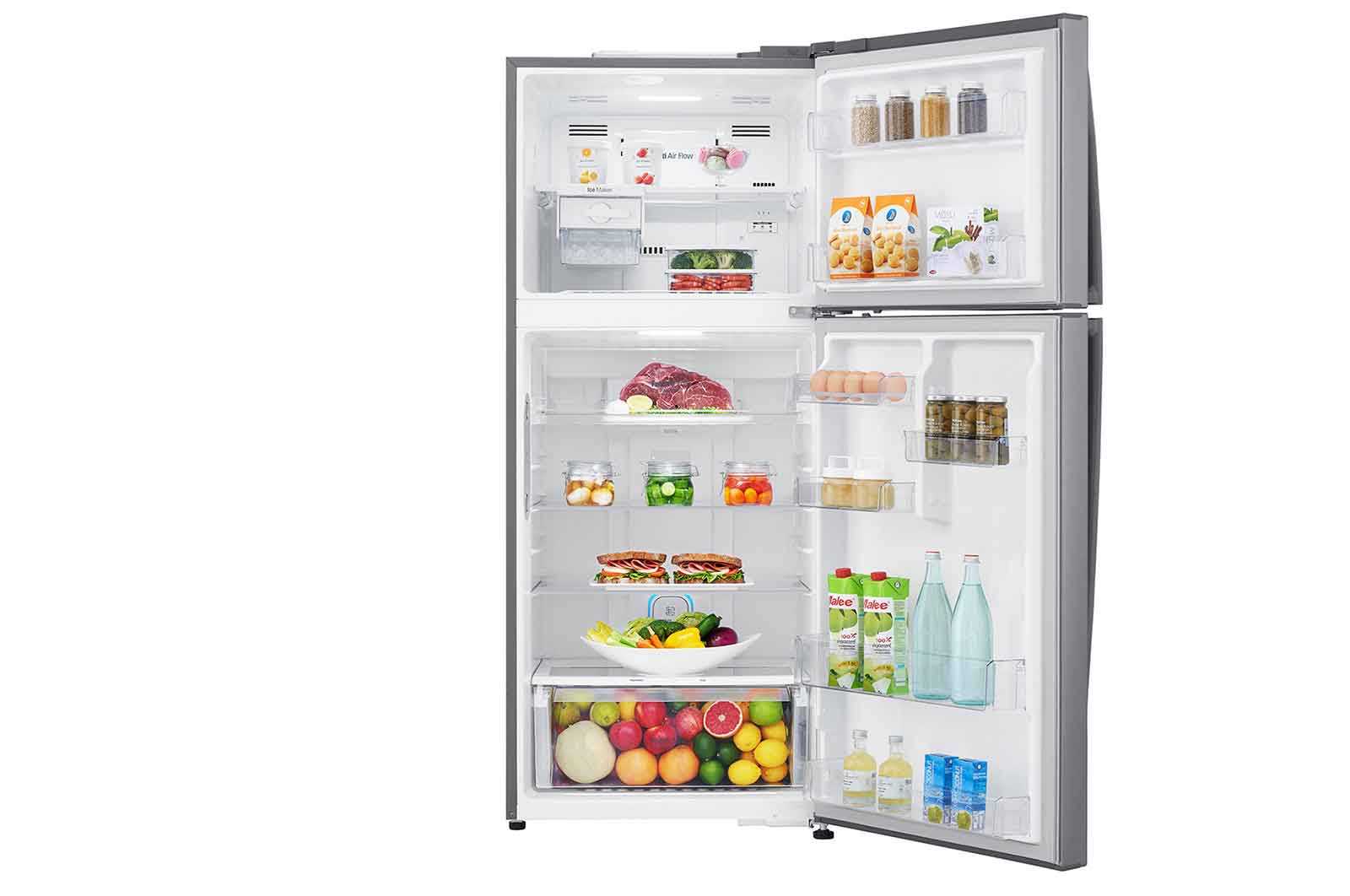 LG 15.4 cu.ft Two Door Top Freezer Refrigerator, GR-H432HLHN