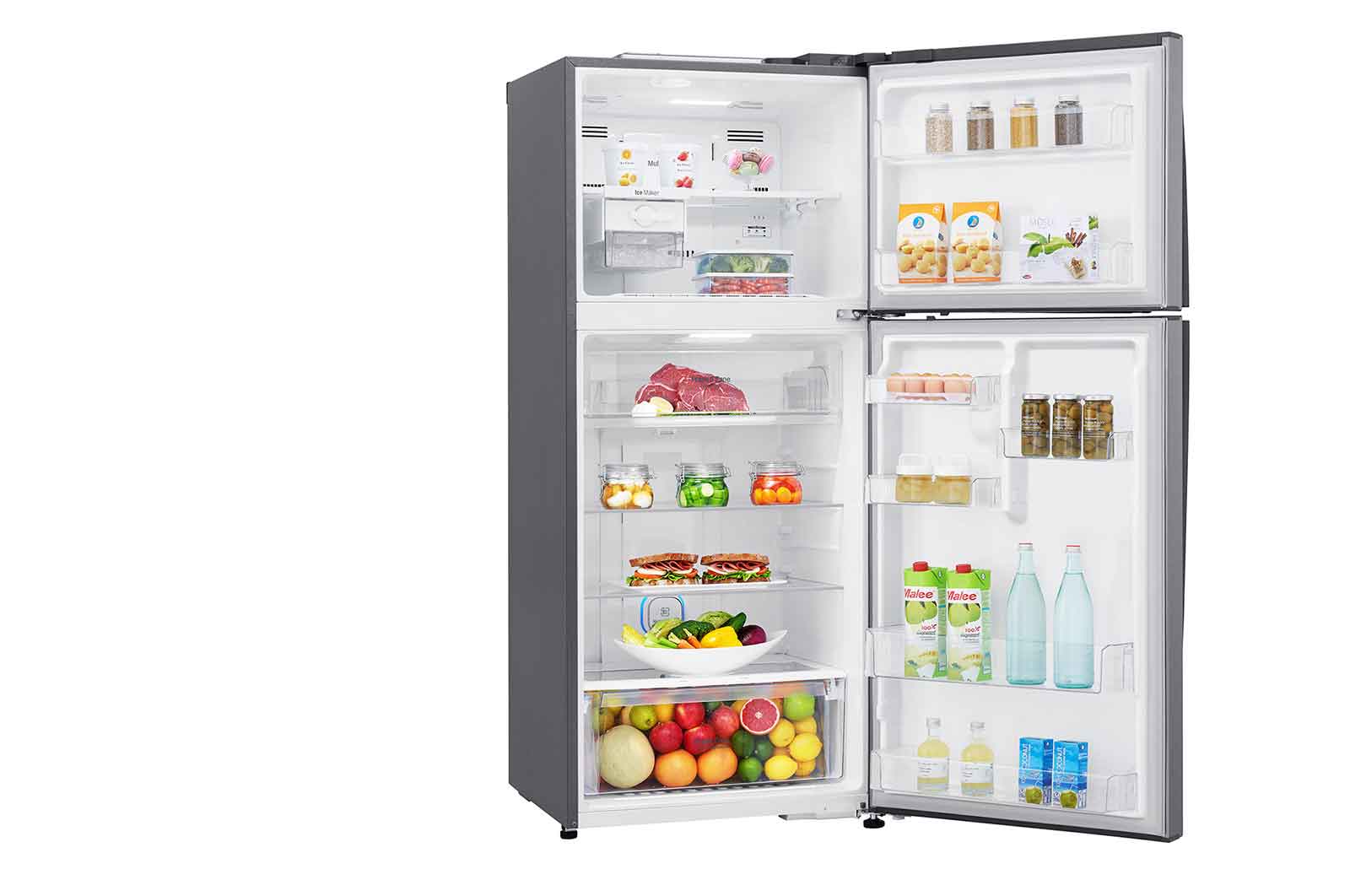 LG 15.4 cu.ft Two Door Top Freezer Refrigerator, GR-H432HLHN