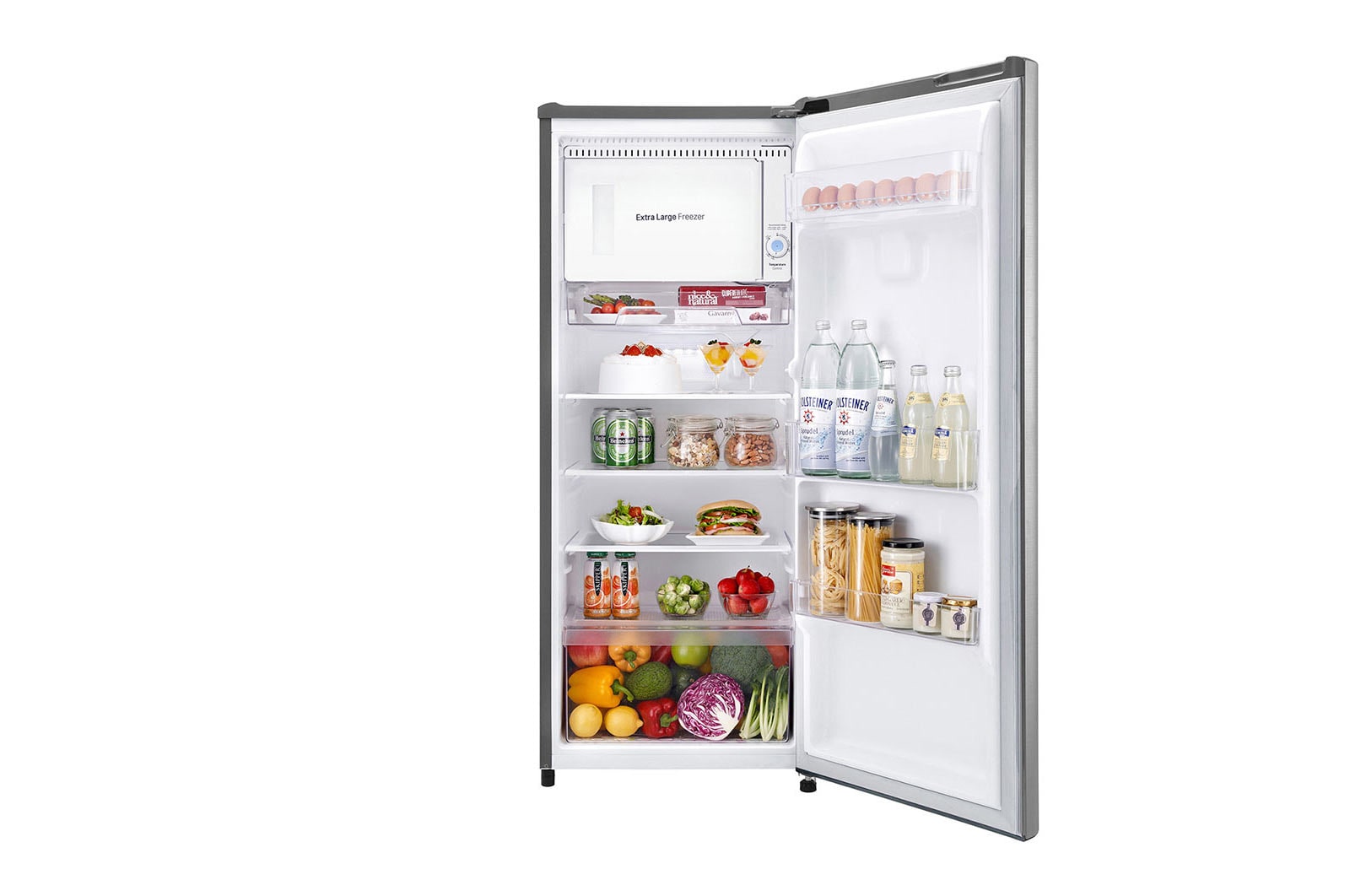 LG 7 cu. ft 1-Door Refrigerator, Smart Inverter Compressor, 10 Year Warranty on Compressor, 2 Year Warranty on Parts and Service, Pocket Handle, Tempered Glass Shelves, GR-Y331SLZB