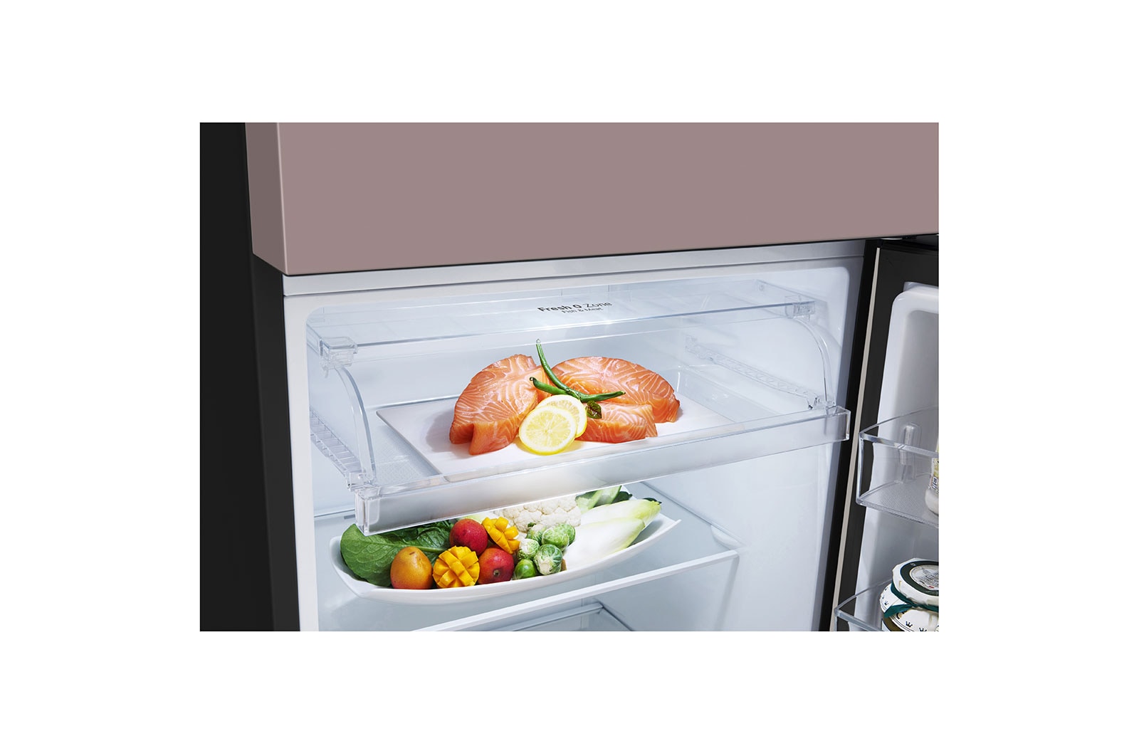 LG 12.7 Cu. Ft. Objet Collection Top Freezer Refrigerator in Clay Pink, RJT-B127CP