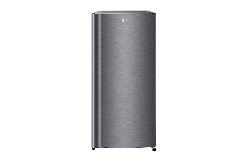 Front view of 6 cu. ft 1-Door Refrigerator, non-inverter compressor, 10 Year Warranty on Compressor, 2 Year Warranty on Parts and Service, Pocket Handle, RUO-B060DG