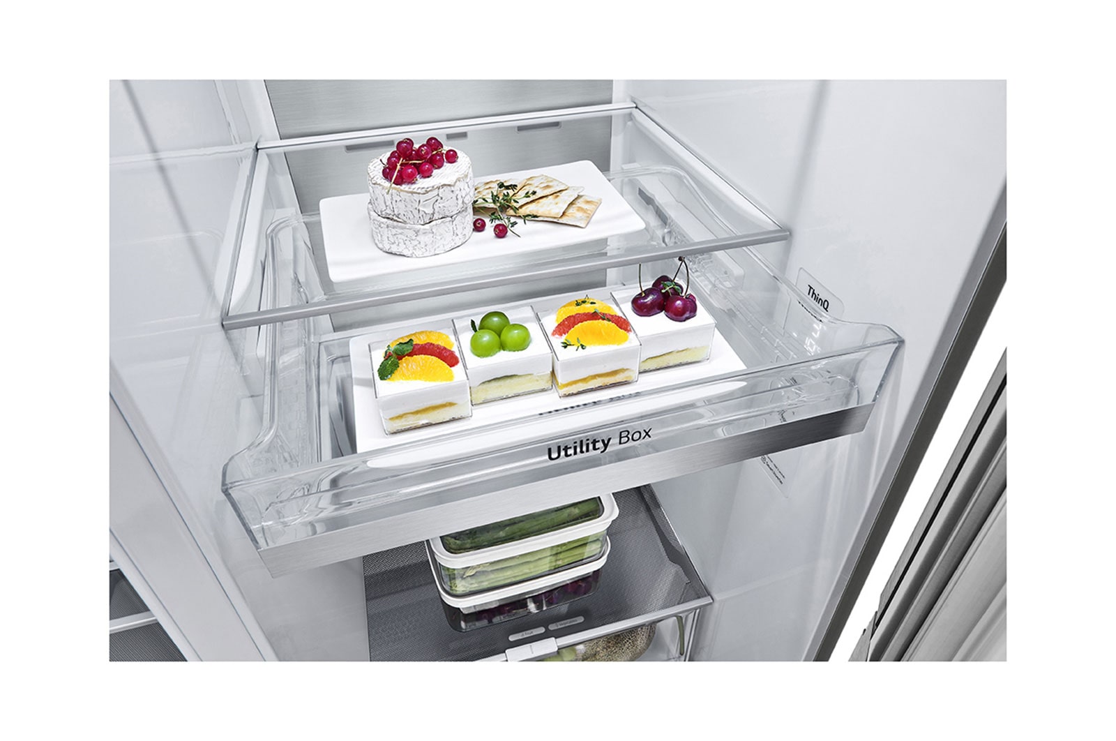 LG 24.5 Cu. Ft. Door-in-Door™ Side-by-Side Refrigerator in Noble Steel, RVS-M245NS