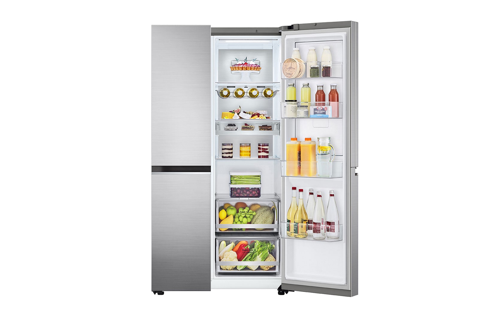 LG 24.5 Cu. Ft. Door-in-Door™ Side-by-Side Refrigerator in Noble Steel, RVS-M245NS