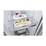 LG 24.5 Cu. Ft. Door-in-Door™ Side-by-Side Refrigerator in Noble Steel, RVS-M245NS