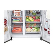 LG 24.5 Cu. Ft. InstaView Side-by-Side Refrigerator in Noble Steel, RVS-Q245NS