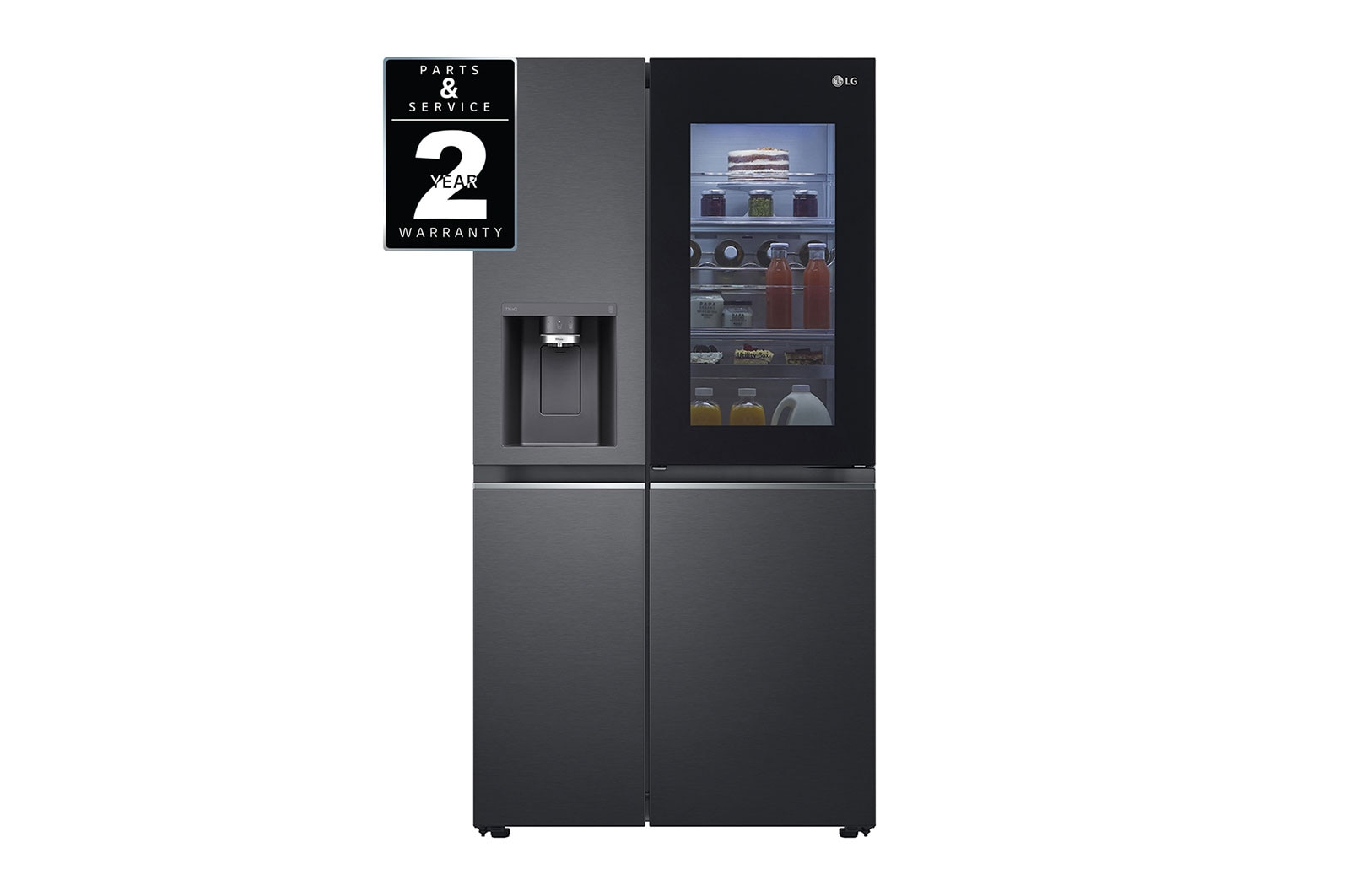 LG 23.8 Cu. Ft. InstaView Side-by-Side Refrigerator with Ice & Water Dispenser, RVS-X238MC