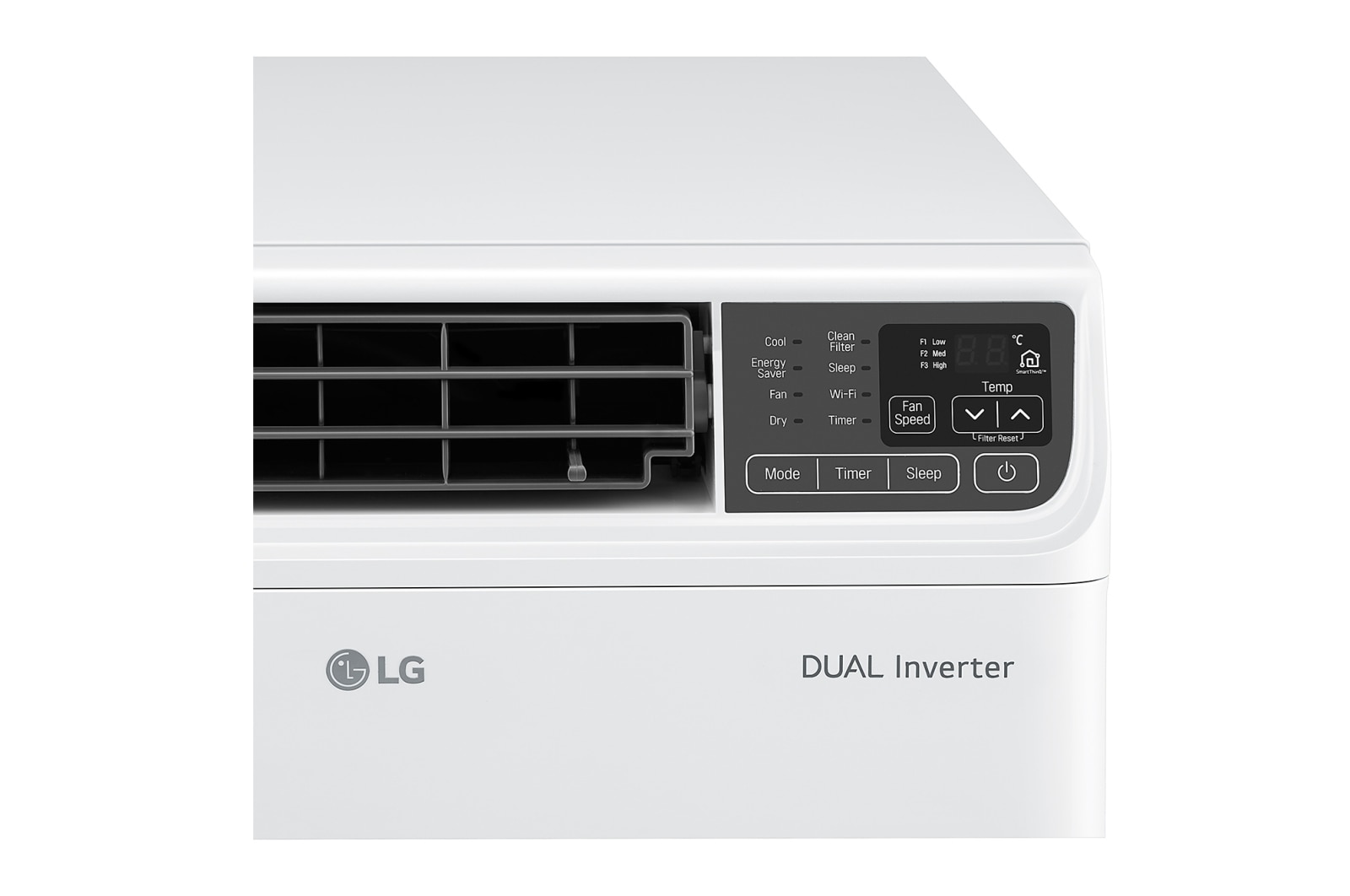 LG 1.0    HP, Dual Inverter Compressor, 70% Energy Saving, Anti-bacterial Filter, Sleep Mode, Window Inverter, Fast Cooling, 10-Year Compressor Warranty, LA100WC