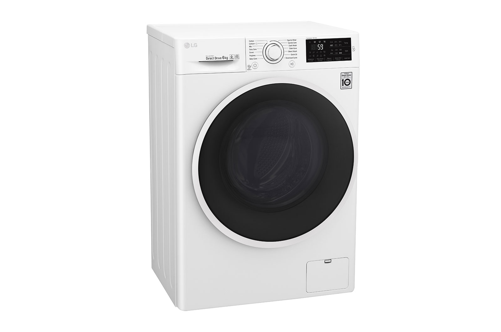 LG 6.0  Kg Front Load Washing Machine, Inverter Direct Drive, 6 Motion Technology, FC1206N4W