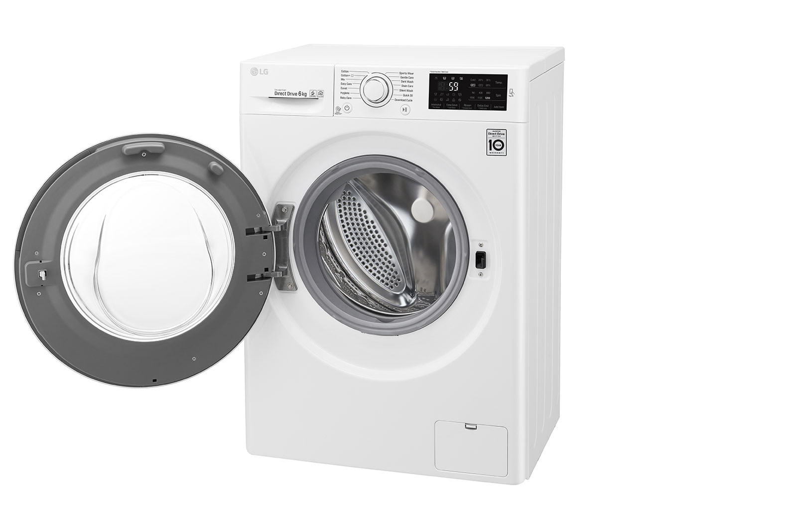 LG 6.0  Kg Front Load Washing Machine, Inverter Direct Drive, 6 Motion Technology, FC1206N4W