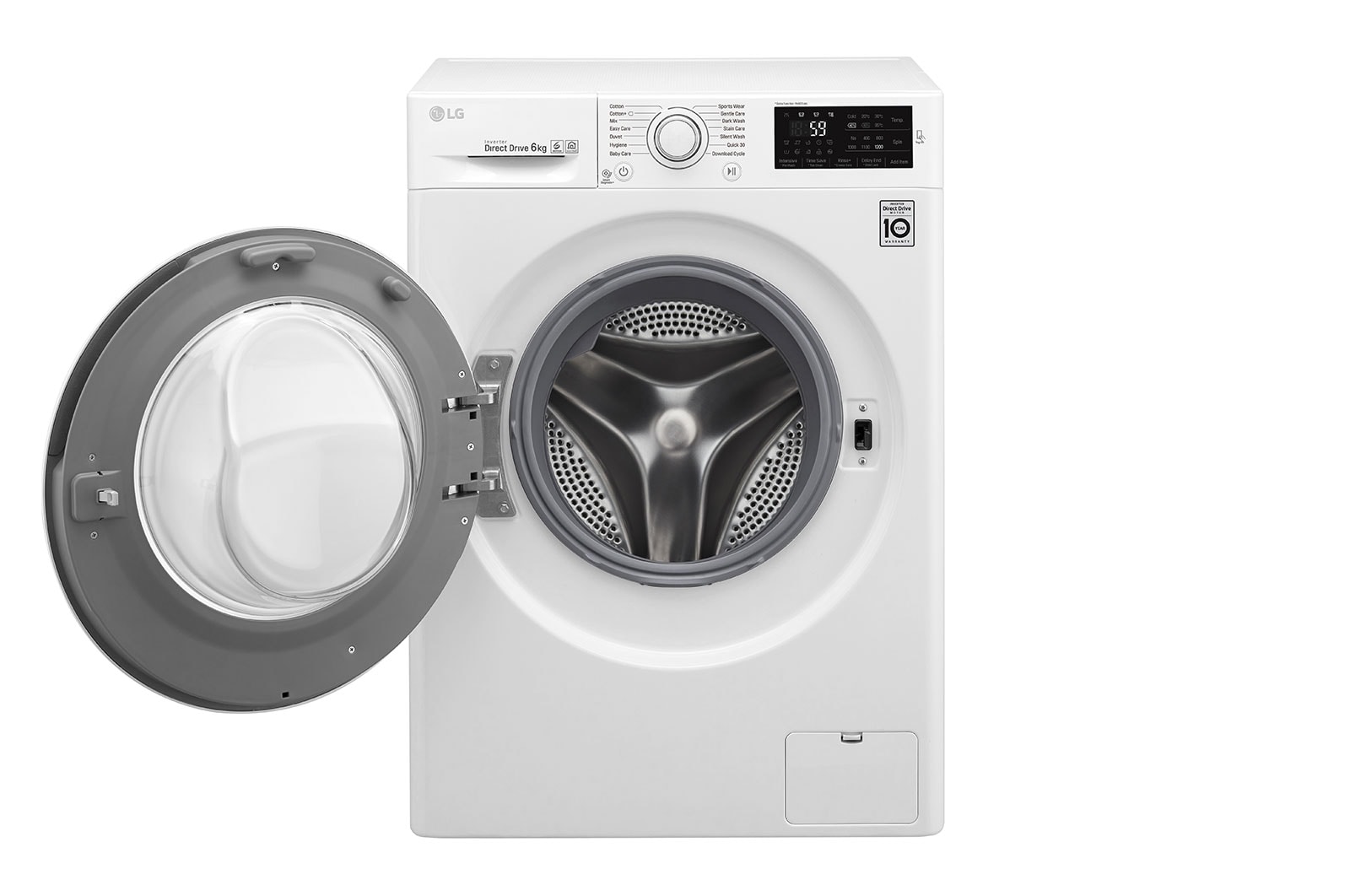 LG 6.0  Kg Front Load Washing Machine, Inverter Direct Drive, 6 Motion Technology, FC1206N4W