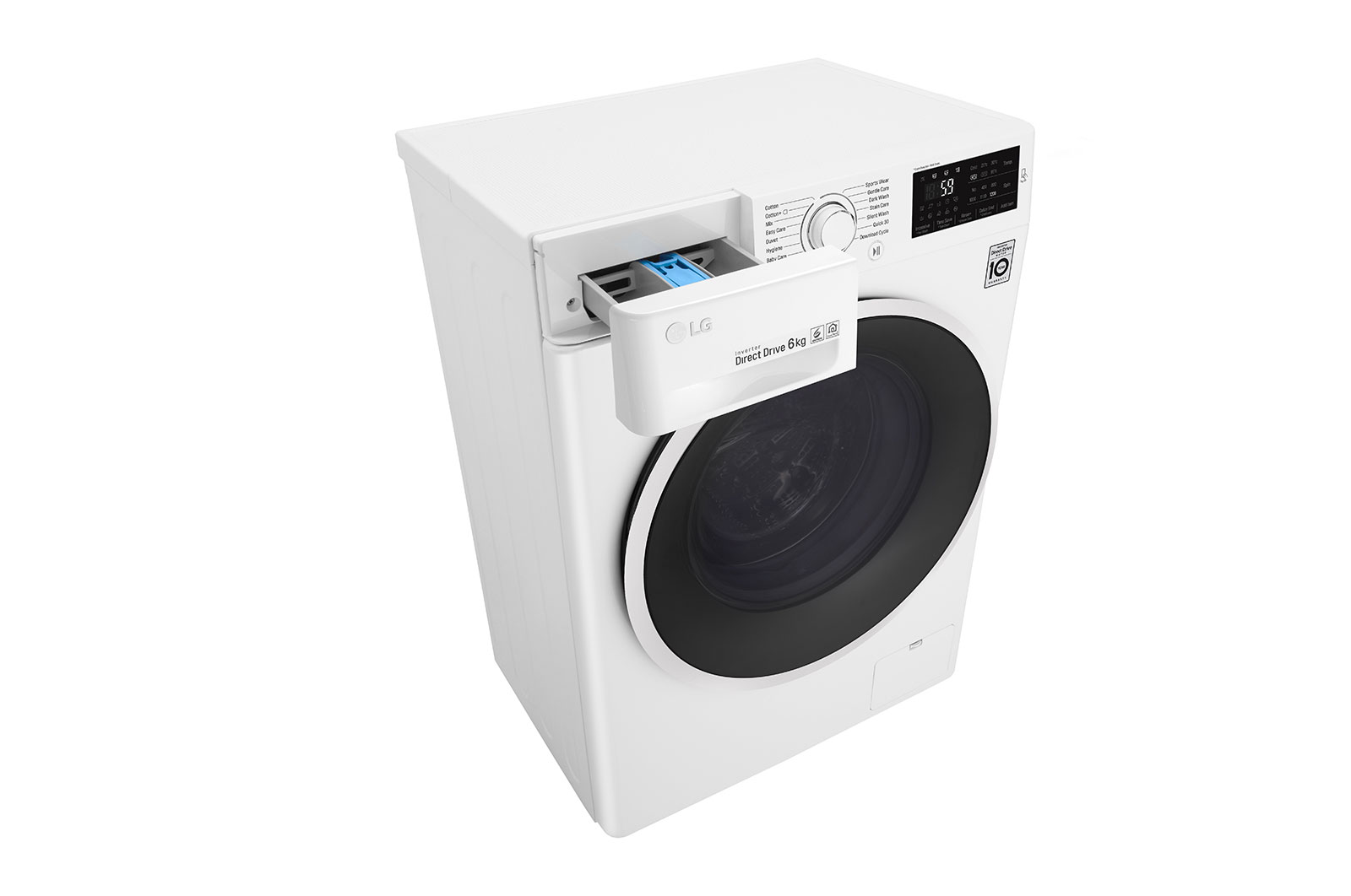 LG 6.0  Kg Front Load Washing Machine, Inverter Direct Drive, 6 Motion Technology, FC1206N4W