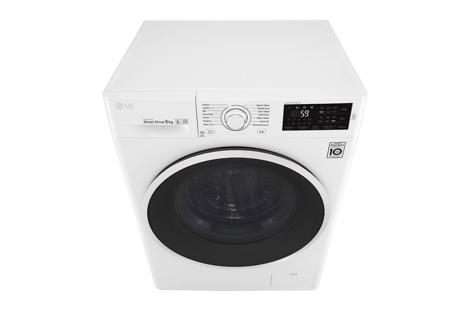 LG 6.0  Kg Front Load Washing Machine, Inverter Direct Drive, 6 Motion Technology, FC1206N4W