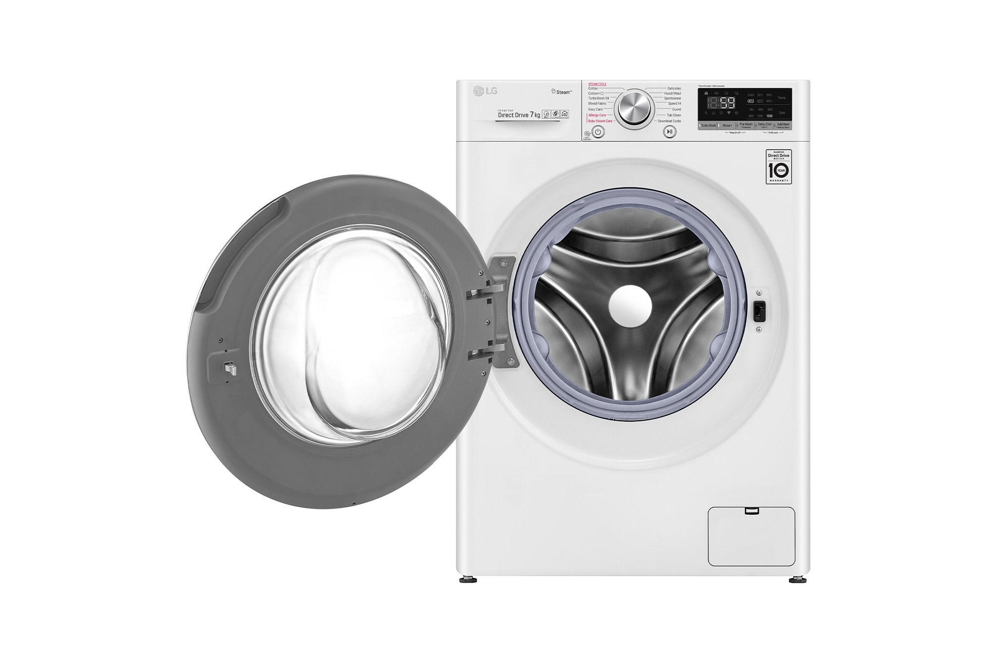 LG 7.0 Kg Front Load Washing Machine, Inverter Direct Drive, 6 Motion Technology, FC1407S4W