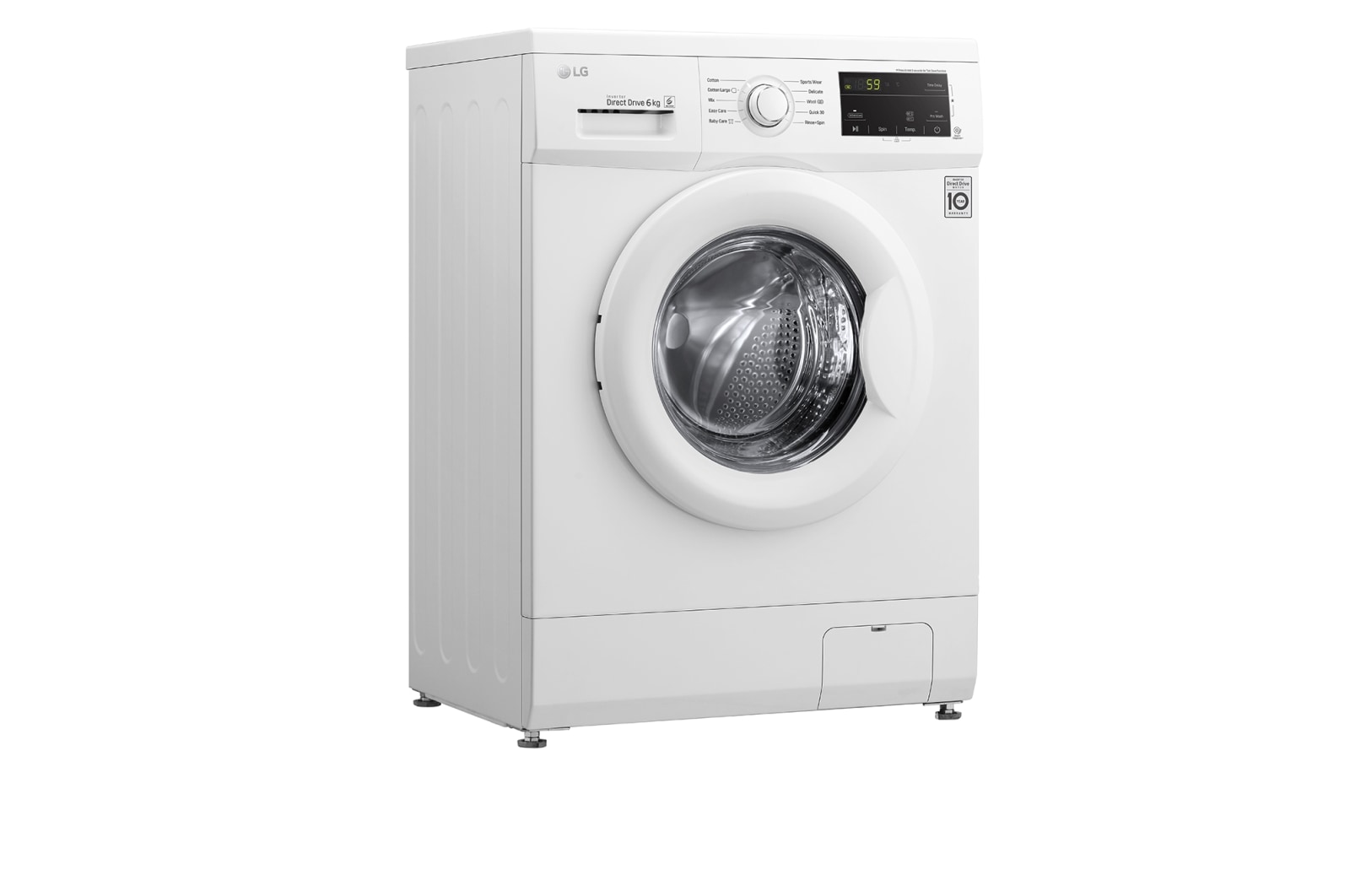 LG 6KG Front Load Washing Machine with Inverter Direct Drive Motor, FM1006N3W