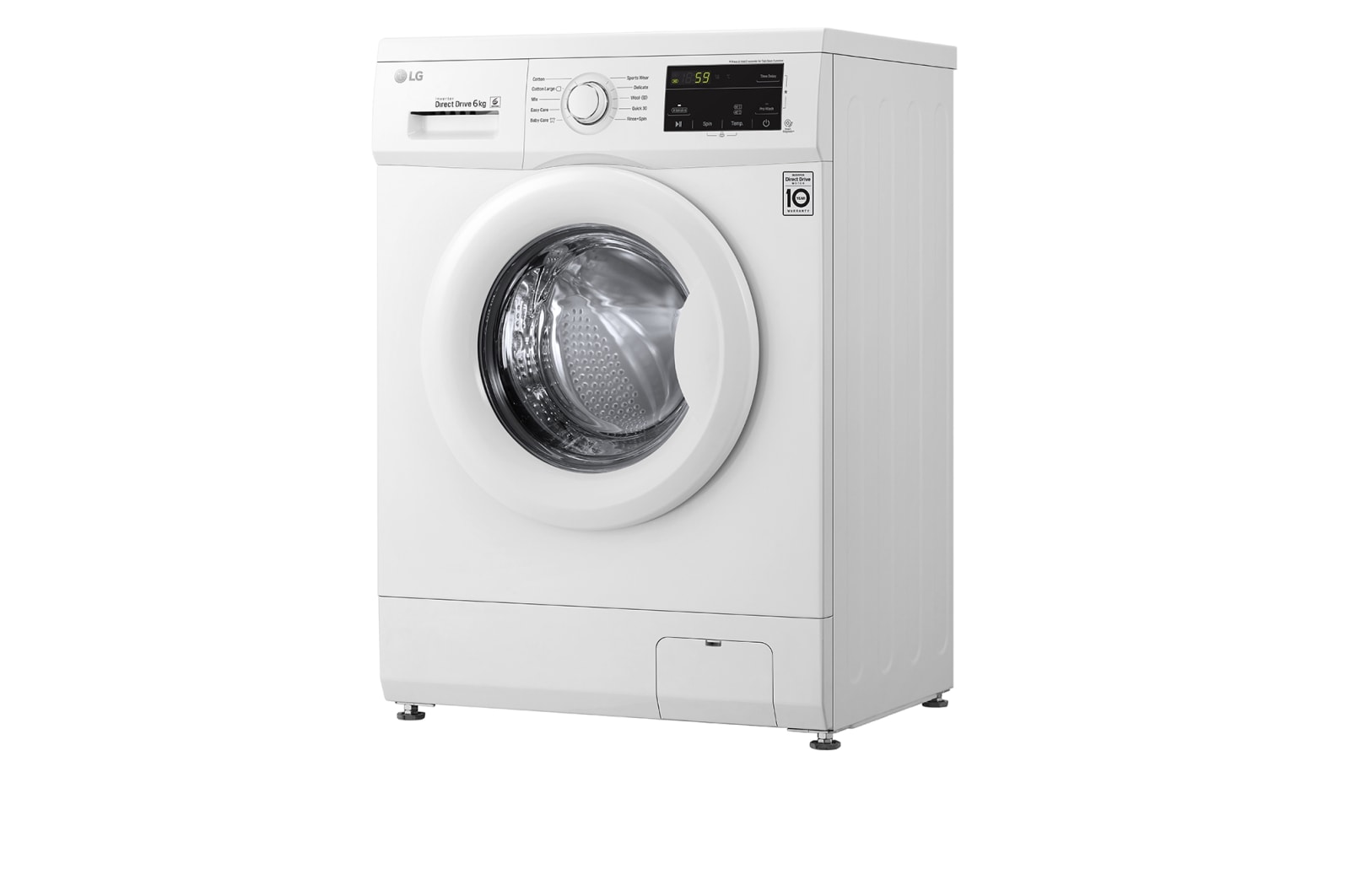 LG 6KG Front Load Washing Machine with Inverter Direct Drive Motor, FM1006N3W