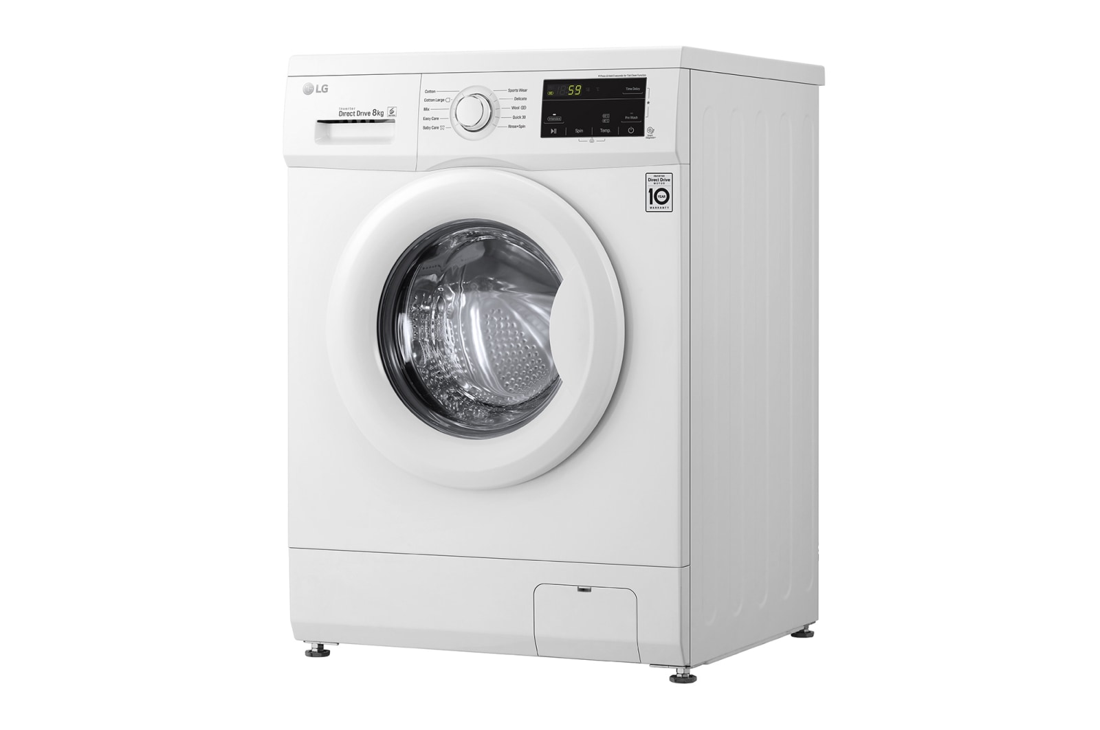 LG 8KG Front Load Washing Machine with Inverter Direct Drive Motor, FM1008N3W