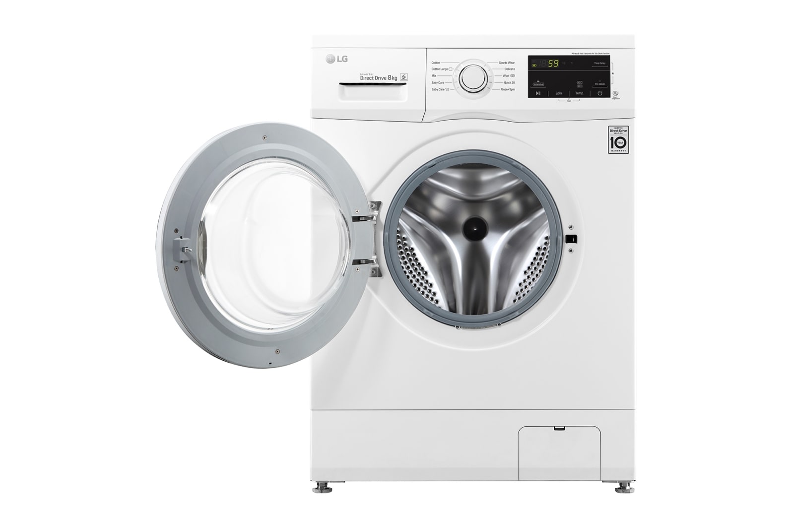 LG 8KG Front Load Washing Machine with Inverter Direct Drive Motor, FM1008N3W