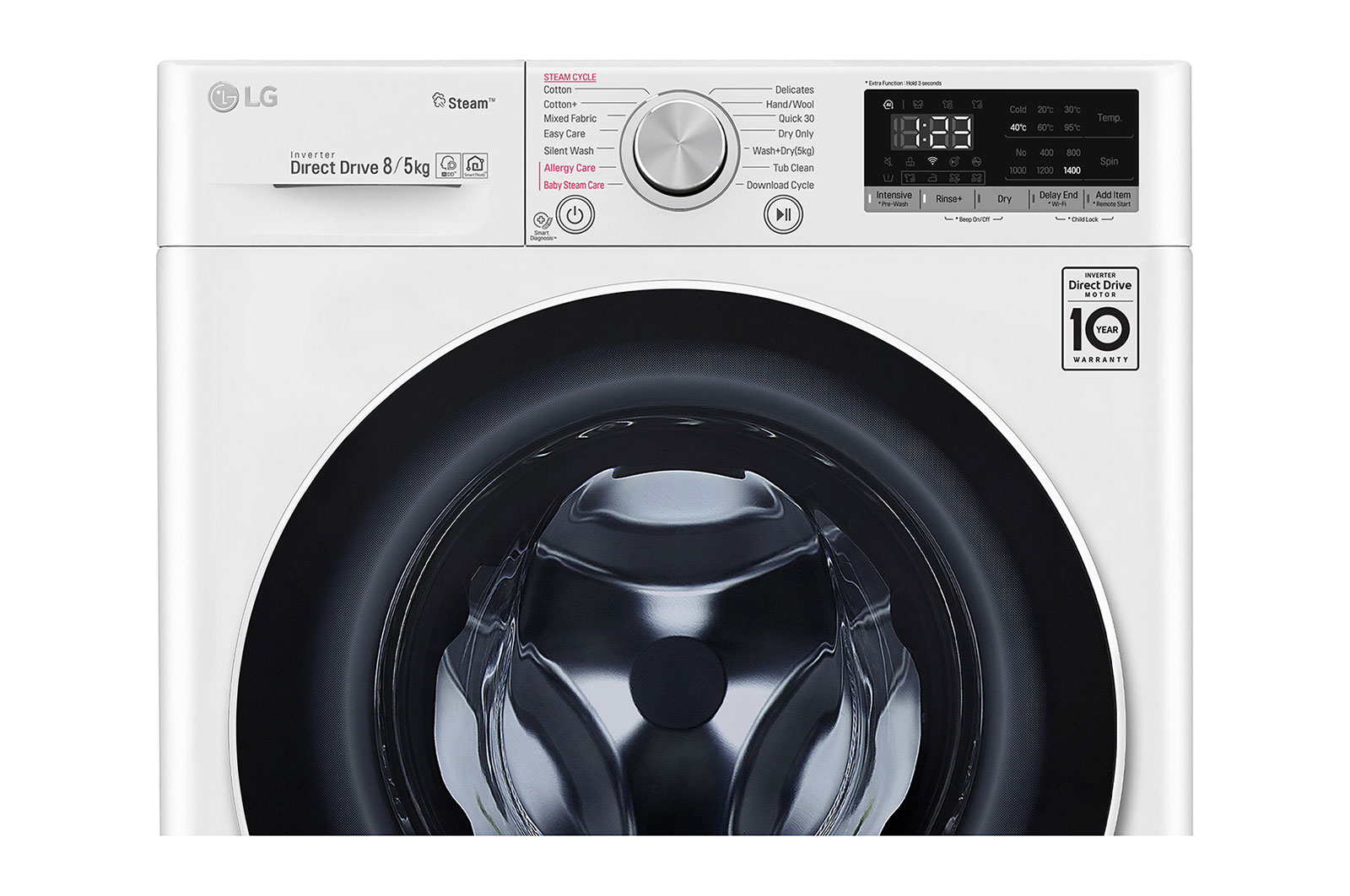 LG 7KG Front Load Washing Machine with AIDD, FV1207S4W