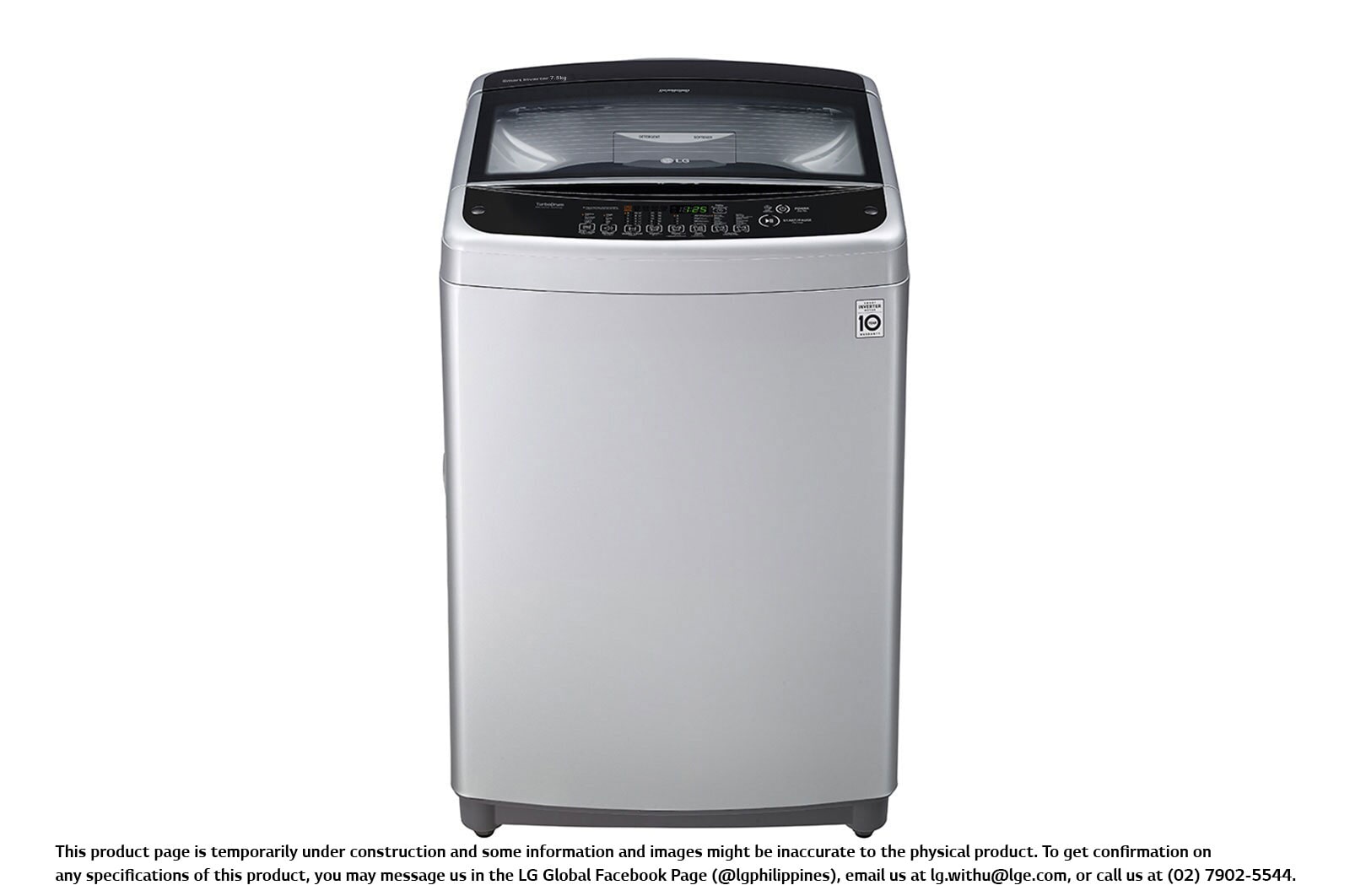 LG 7.5KG Top Load Washing Machine with Smart Inverter Motor, T2175VS2M