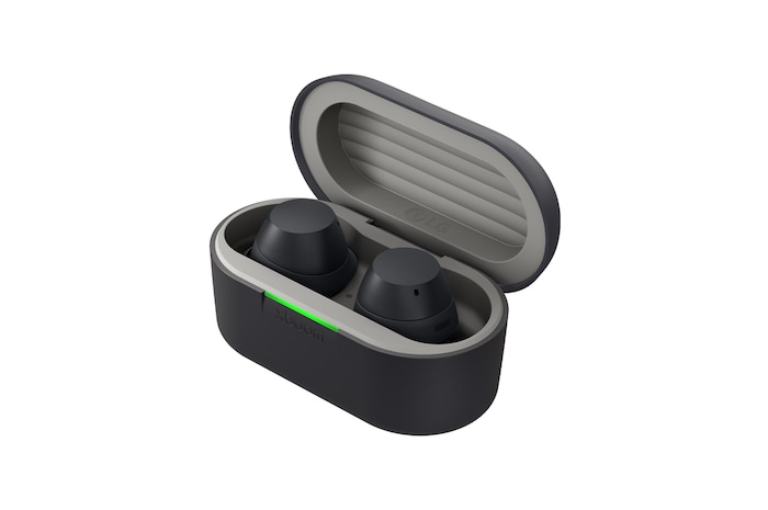 Front view of LG xboom Buds by will.i.am | Bluetooth Earbuds | xboom Signature Sound with Graphene Driver | Black Color xboom Buds