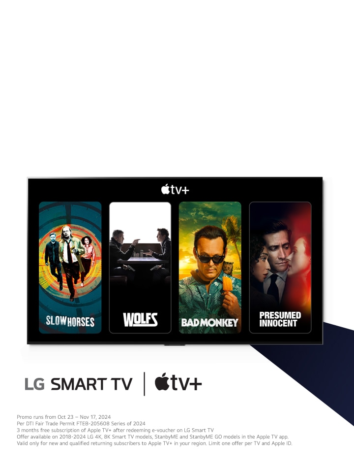 Image of Apple TV title images on LG TV