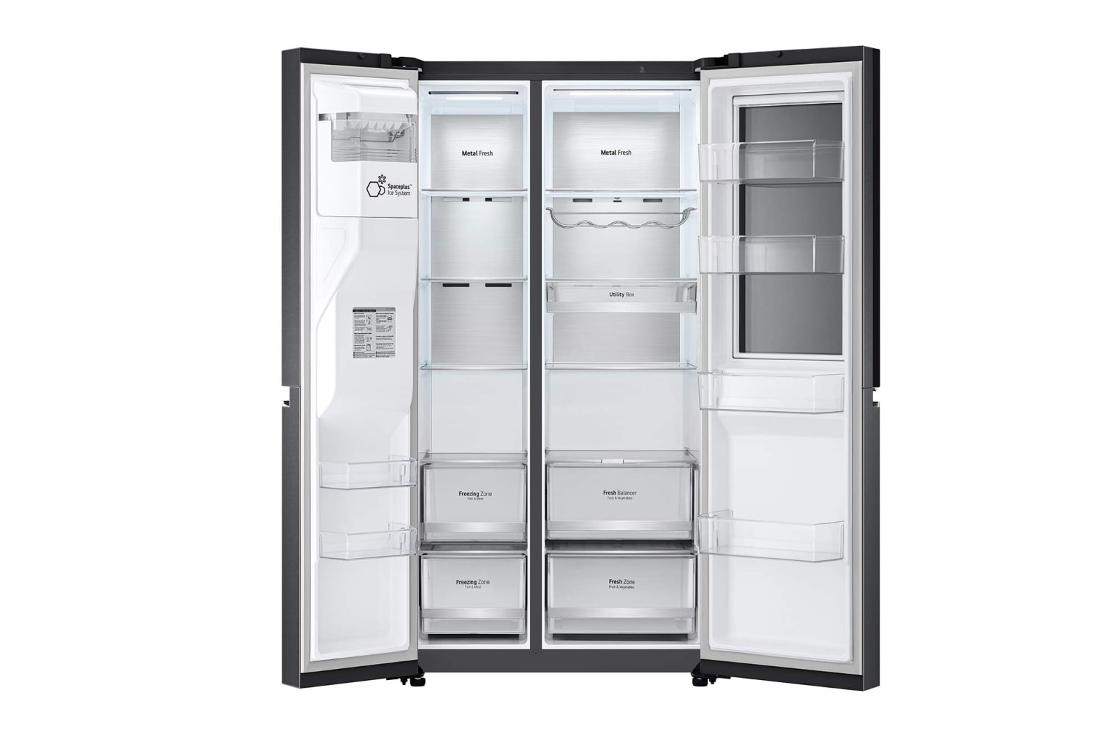 LG Lodówko-zamrażarka LG InstaView Side-by-Side Door-in-Door ThinQ 635L GSXV90MCAE, GSXV90MCAE