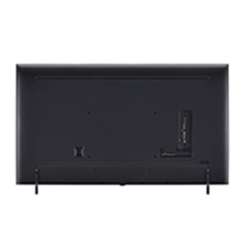 Widok z tyłu na telewizor LG QNED, QNED80