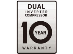 Logo DUAL Inverter 10-letnia gwarancja.