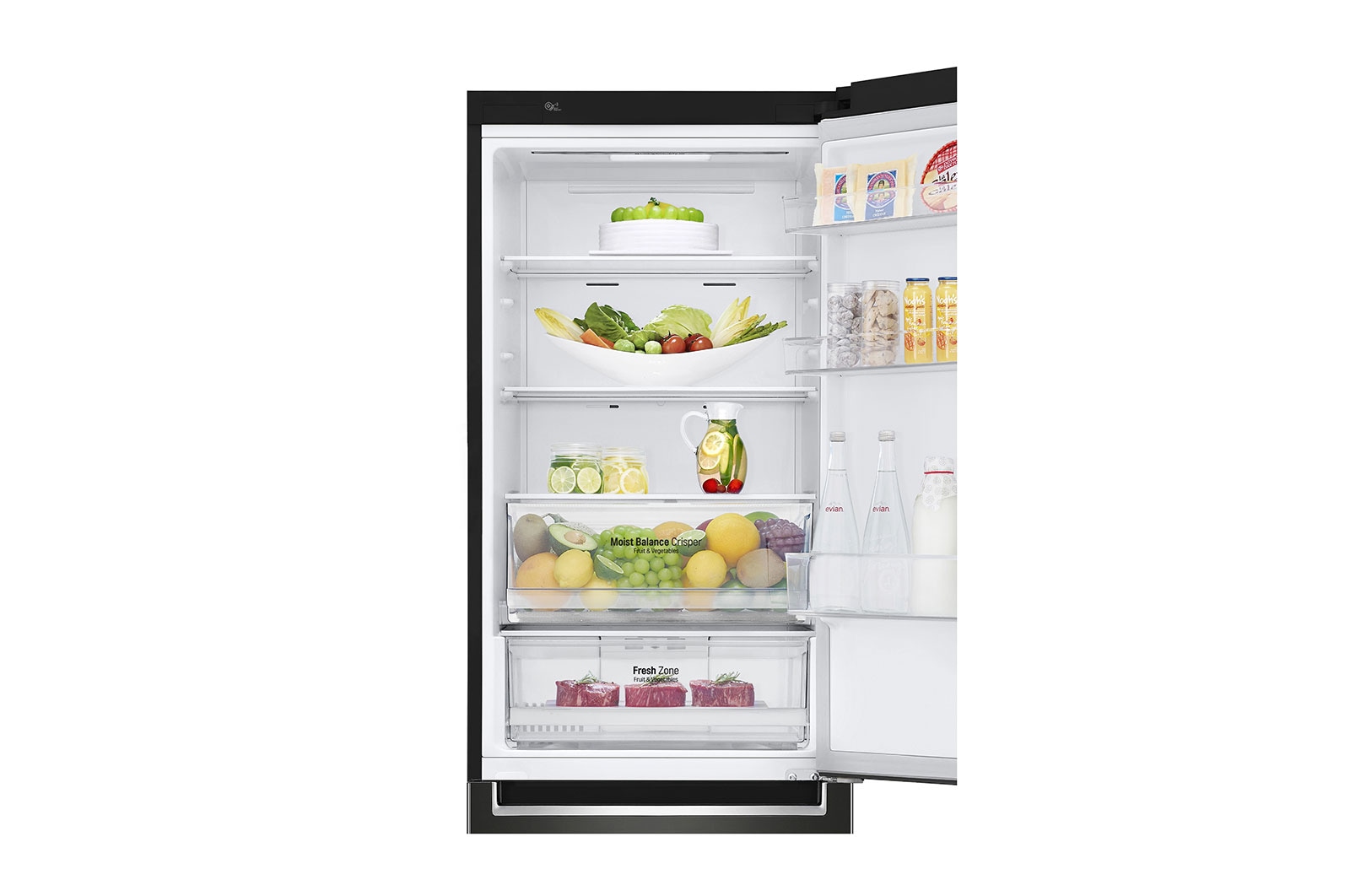 LG Lodówko-zamrażarka LG V+ | 1,86m | czarna | DoorCooling+™ | Total No Frost | 36db | LinearCooling™ | 341 L | GBF61BLHMN, GBB61BLHMN