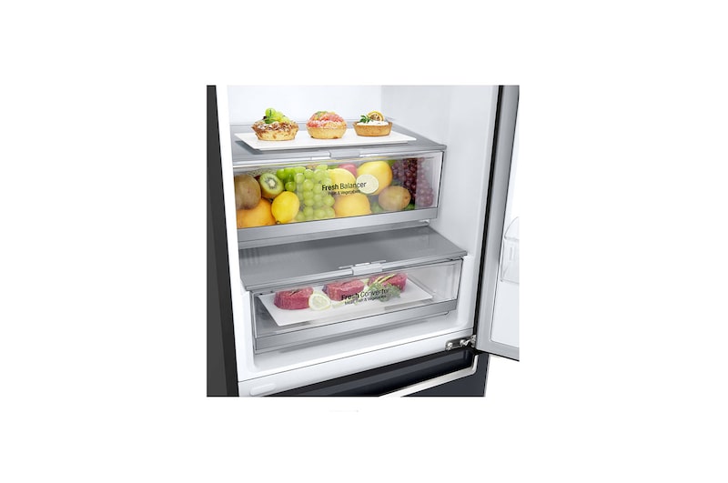 LG Lodówko-zamrażarka LG V+ | 2,03m | ThinQ | ciemny grafit mat | DoorCooling+ | Total No Frost | klasa E | GBB72MCDMN, GBB72MCDMN