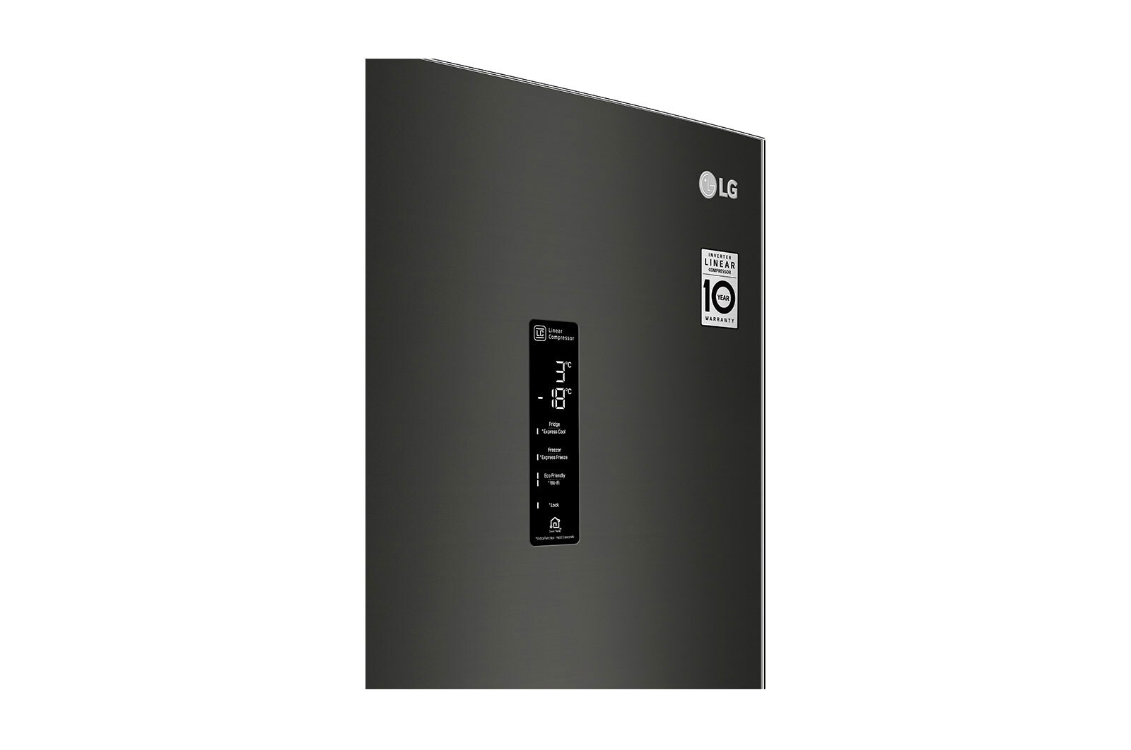 LG Lodówko-zamrażarka LG V+ | 1,86m | czarna | DoorCooling+™ | Total No Frost | 36db | LinearCooling™ | 341 L | GBF61BLHMN, GBF61BLHMN