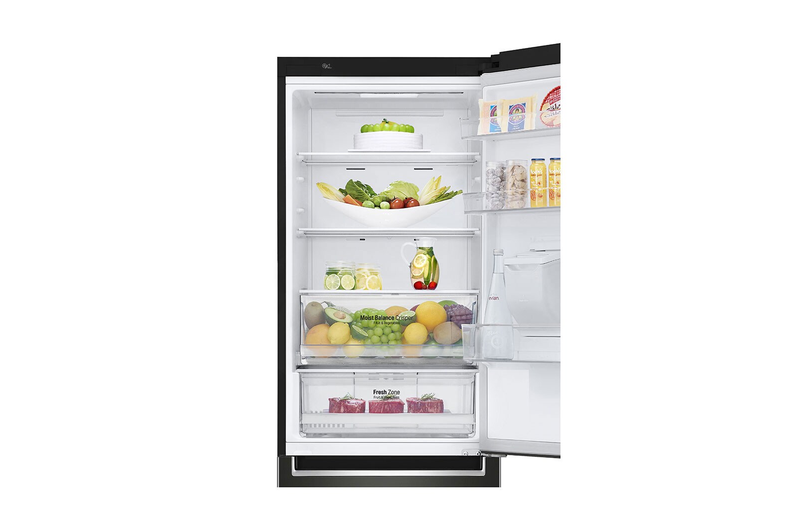 LG Lodówko-zamrażarka LG V+ | 1,86m | czarna | DoorCooling+™ | Total No Frost | 36db | LinearCooling™ | 341 L | GBF61BLHMN, GBF61BLHMN