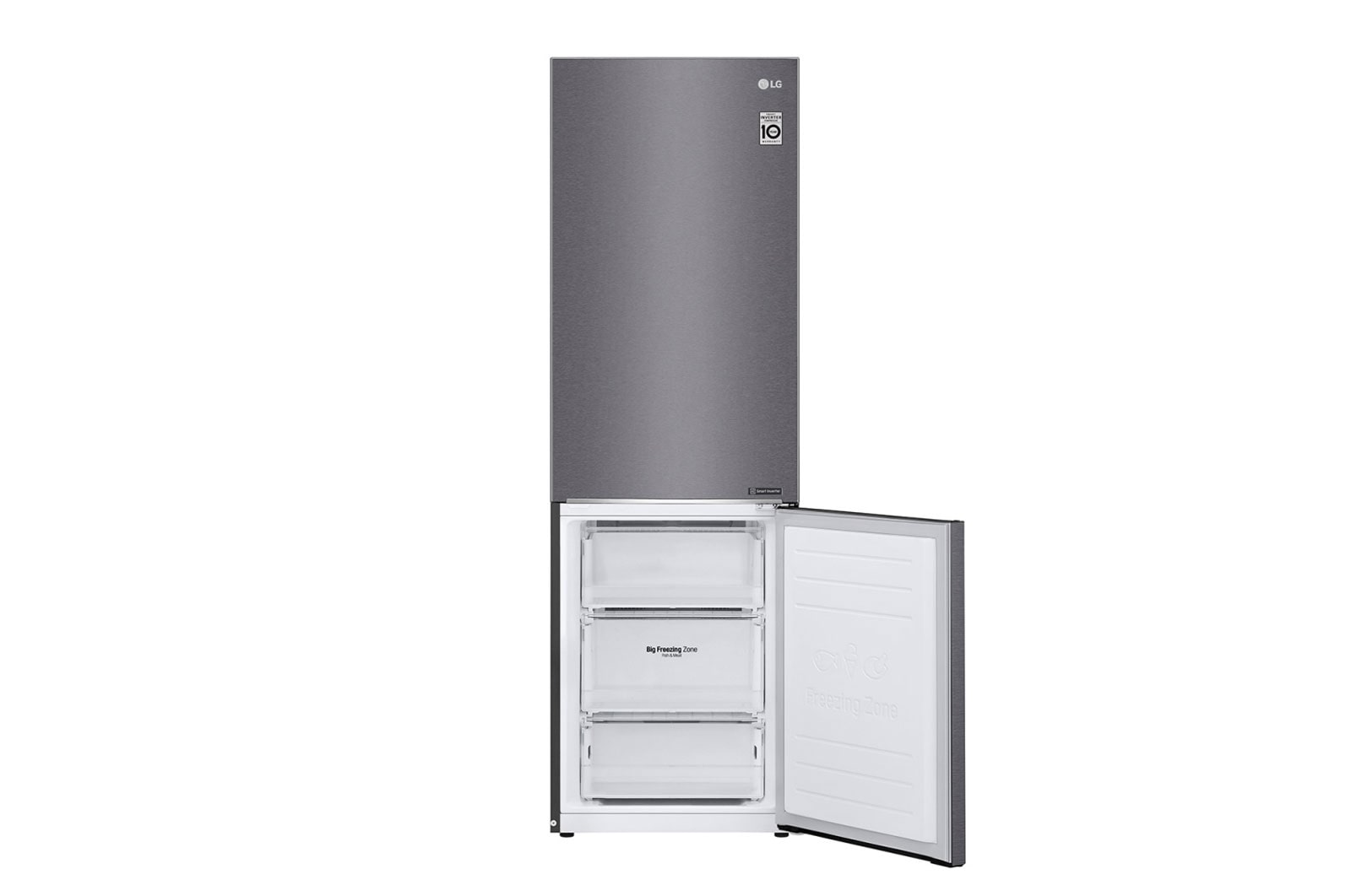 LG Lodówko-zamrażarka LG V+ | 1,86m | srebrna | DoorCooling+™ | Total No Frost | 36db | LinearCooling™ | 341 L | GBP31DSLZN, GBP31DSLZN