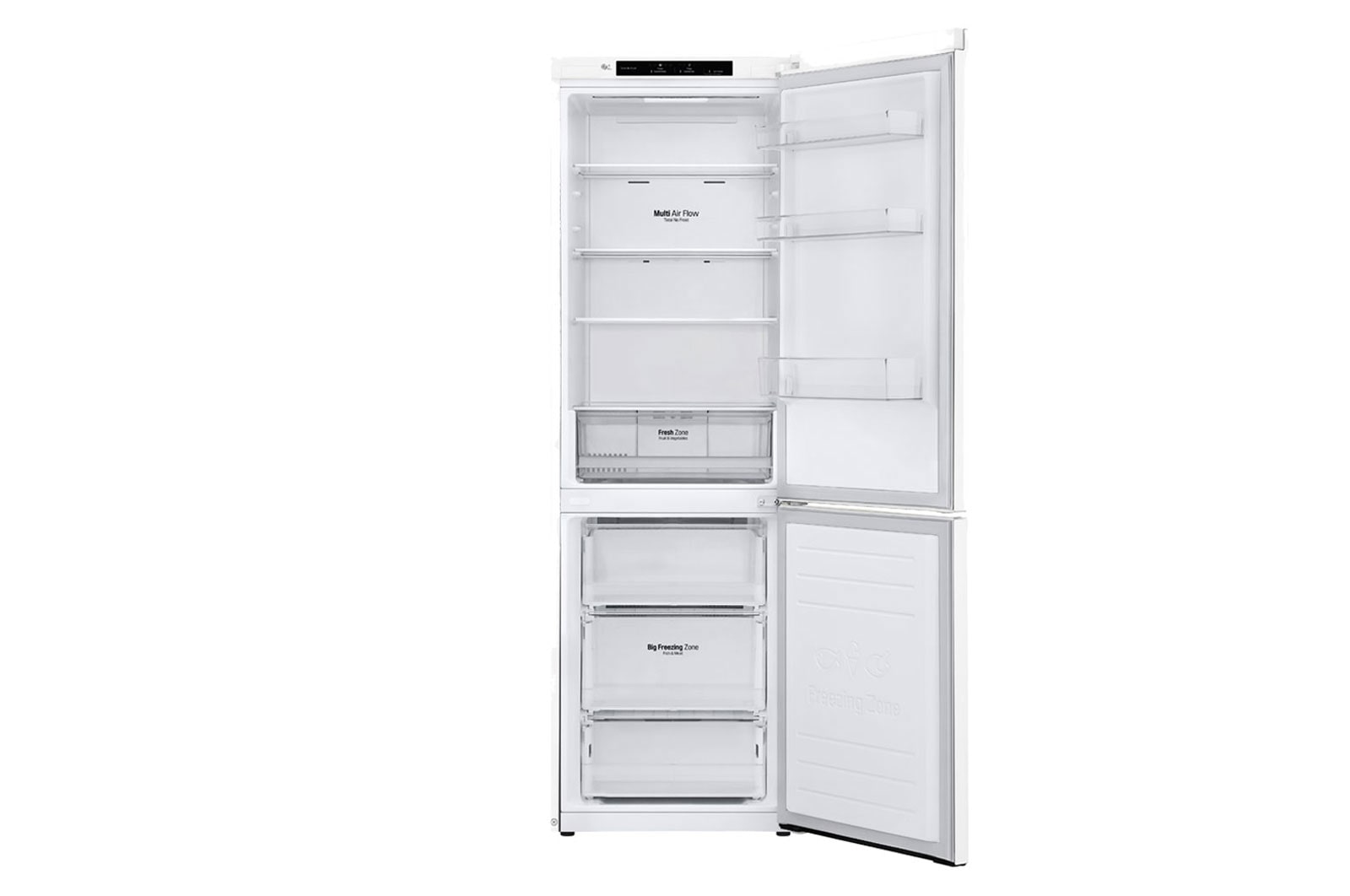 LG Lodówko-zamrażarka LG V+ | 1,86m | biała | DoorCooling+™ | Total No Frost | 36db | LinearCooling™ | 341 L | GBP31SWLZN, GBP31SWLZN