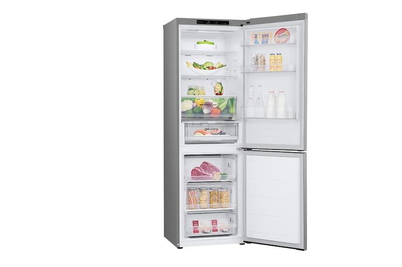 LG Lodówko-zamrażarka LG | srebrna | 1.86 m | klasa C | DoorCooling+™ |Total No Frost | ZeroClearance | 344 L | GBV3100CPY, GBV3100CPY