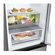 LG Lodówko-zamrażarka LG | srebrna | 1.86 m | klasa C | DoorCooling+™ |Total No Frost | ZeroClearance | 344 L | GBV3100CPY, GBV3100CPY