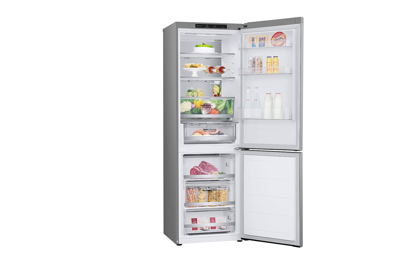 LG Lodówko-zamrażarka LG | srebrna | 1.86 m | klasa C | DoorCooling+™ |Total No Frost | ZeroClearance | 344 L | Tylko 35 dB |  GBV7180CPY, GBV7180CPY