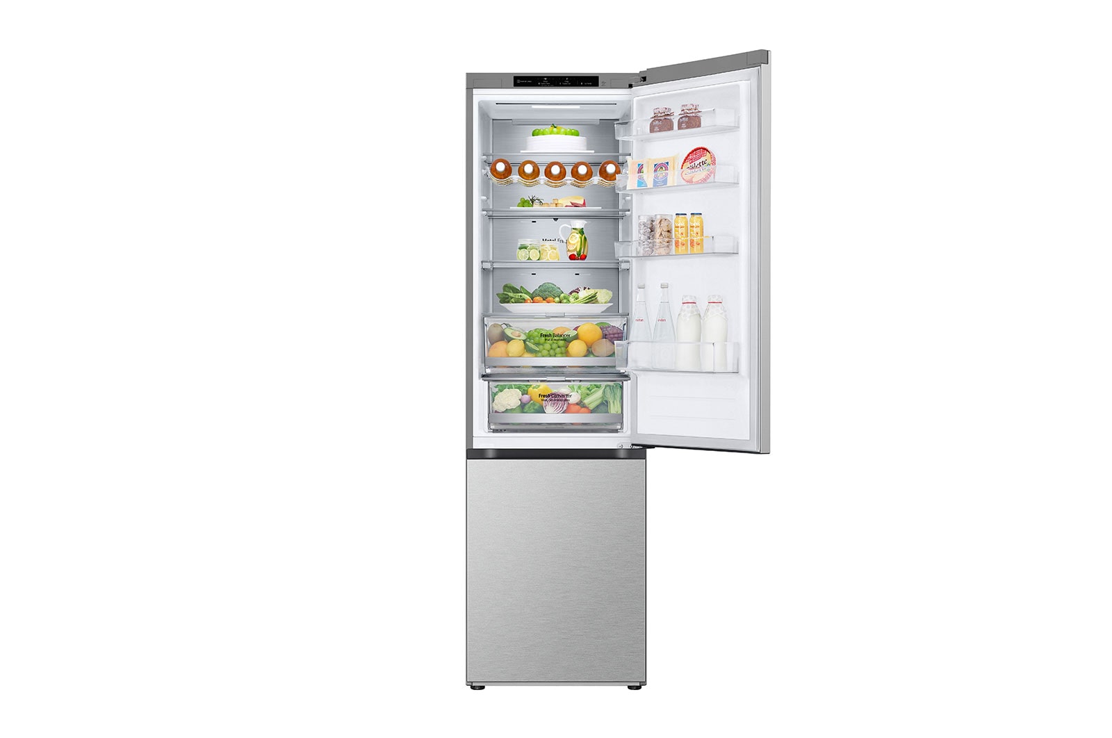 LG Lodówko-zamrażarka LG | srebrna | 2.03 m | klasa C | DoorCooling+™ |Total No Frost | ZeroClearance | 387 L | GBV7280CMB, GBV7280CMB