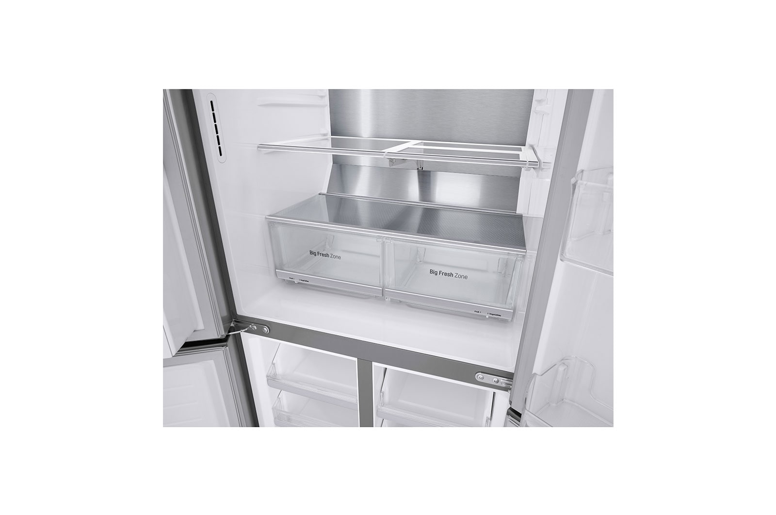 LG Lodówko-zamrażarka LG Multidoor | srebrna | ThinQ | Total No Frost | klasa F | 506 L | GML844PZ6F, GML844PZ6F