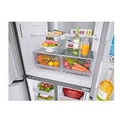 LG Lodówko-zamrażarka LG Multidoor | srebrna | ThinQ | Total No Frost | klasa F | 506 L | GML844PZ6F, GML844PZ6F
