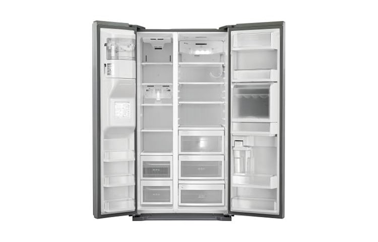 LG 175cm | System Bez hydraulika | 538L | A+ | Total no Frost | Kompresor liniowy | Ochrona wilgotności | Fresh 0 Zone | Bioshield | Automatyczna kostkarka w drzwiach, GS5162PVMV