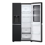 LG  Lodówka LG side by side | Ciemny grafit | Szyba InstaView| 635 L | Klasa E | ThinQ| DoorCooling+ | Kostkarka |  Total No Frost | GSGV80EPLL, GSGV80EPLL