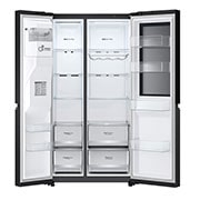 LG  Lodówka LG side by side | Ciemny grafit | Szyba InstaView| 635 L | Klasa E | ThinQ| DoorCooling+ | Kostkarka |  Total No Frost | GSGV80EPLL, GSGV80EPLL