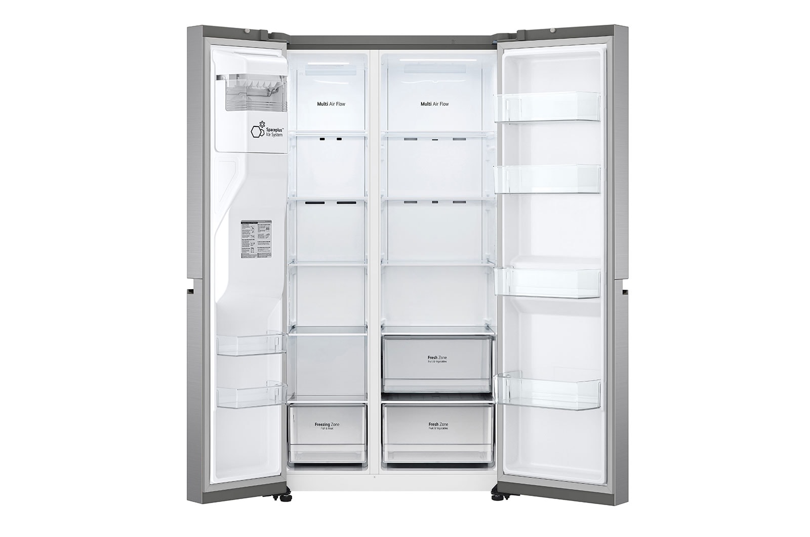 LG Lodówko-zamrażarka LG Side-by-Side | srebrna | ThinQ  | DoorCooling+ | 635L | Total No Frost | GSLV50PZXE, GSLV50PZXE