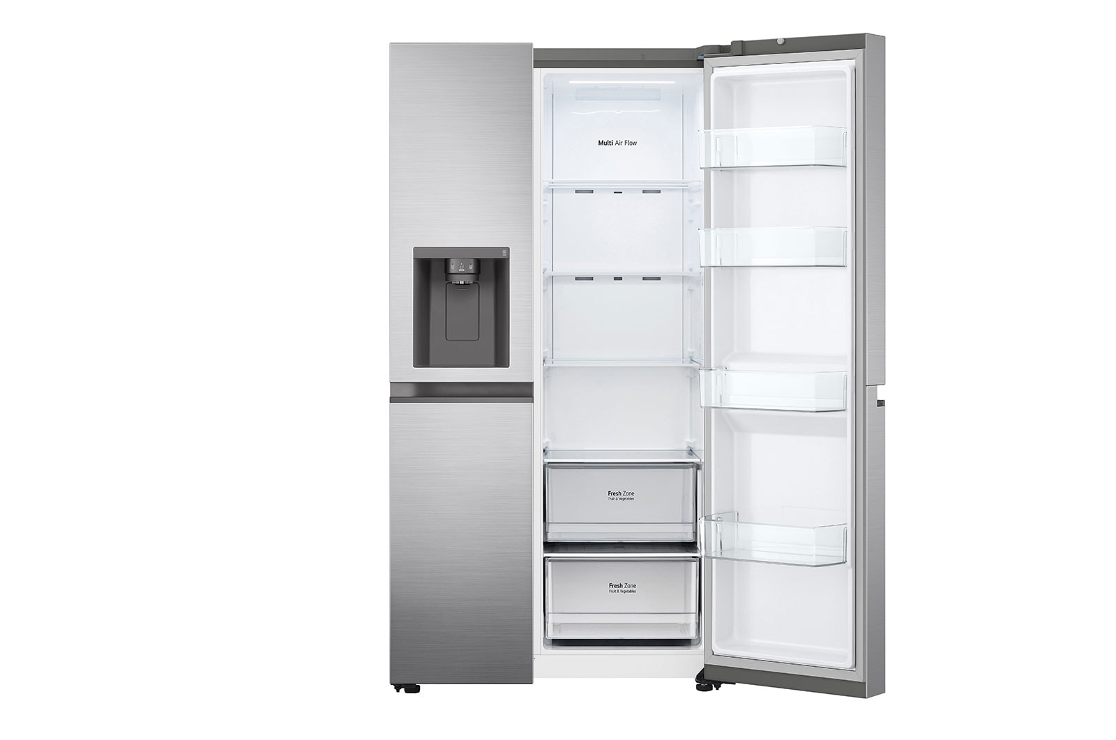 LG Lodówko-zamrażarka LG Side-by-Side | srebrna | ThinQ  | DoorCooling+ | 635L | Total No Frost | GSLV50PZXE, GSLV50PZXE