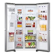 LG Lodówko-zamrażarka LG Side-by-Side | srebrna | ThinQ  | DoorCooling+ | 635L | Total No Frost | GSLV50PZXE, GSLV50PZXE