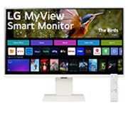 LG 31,5-calowy monitor MyView Smart z systemem webOS | 4K UHD IPS, 32SR83U-W