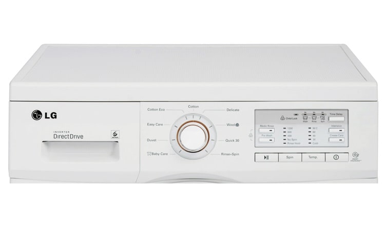LG 5 kg, silnik Direct Drive z 10 letnią gwarancją, 6 motion, 1000 obr., Smart Diagnosis, 9 programów, F10B9LD