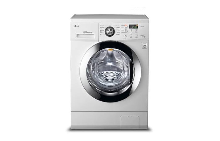 LG 6 kg, silnik Direct Drive z 10 letnią gwarancją, 1200 obr., Smart Diagnosis, 13 programów, F1289ND